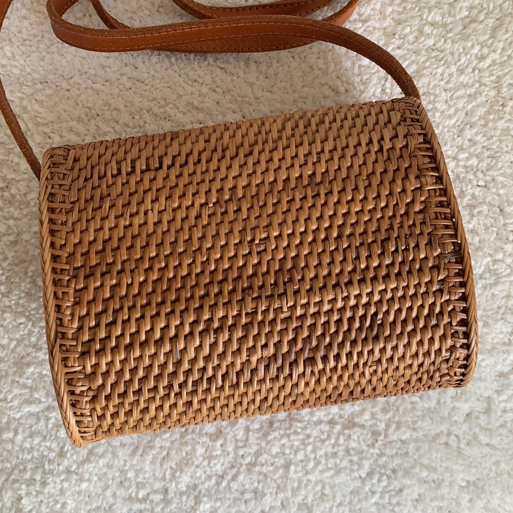 Handmade Boho Rattan Mini Crossbody - Picture 3 of 5